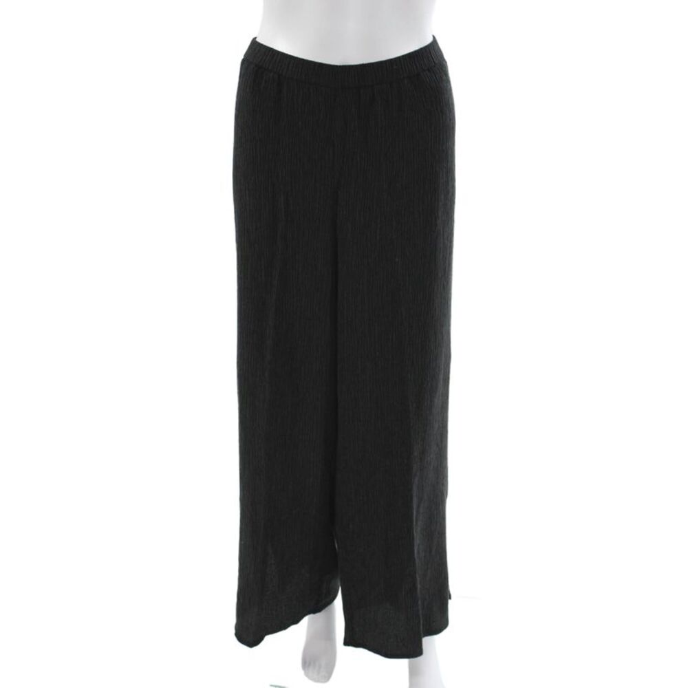 Eileen Fisher Women Cropped Black Pants Pull On Tencel Lyocell Size XL